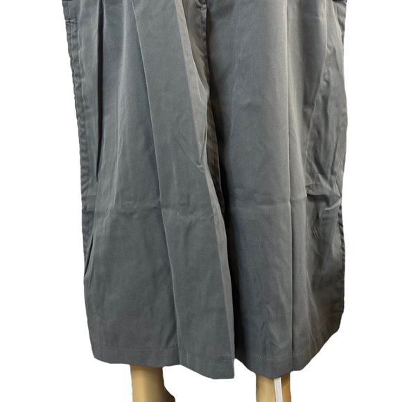 Women Cargo Midi Skirt Gray Medium M Slit Back Pocket Cargo Drawstring Slit - Picture 13 of 16